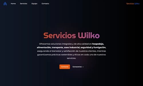 A Company Services Web Page